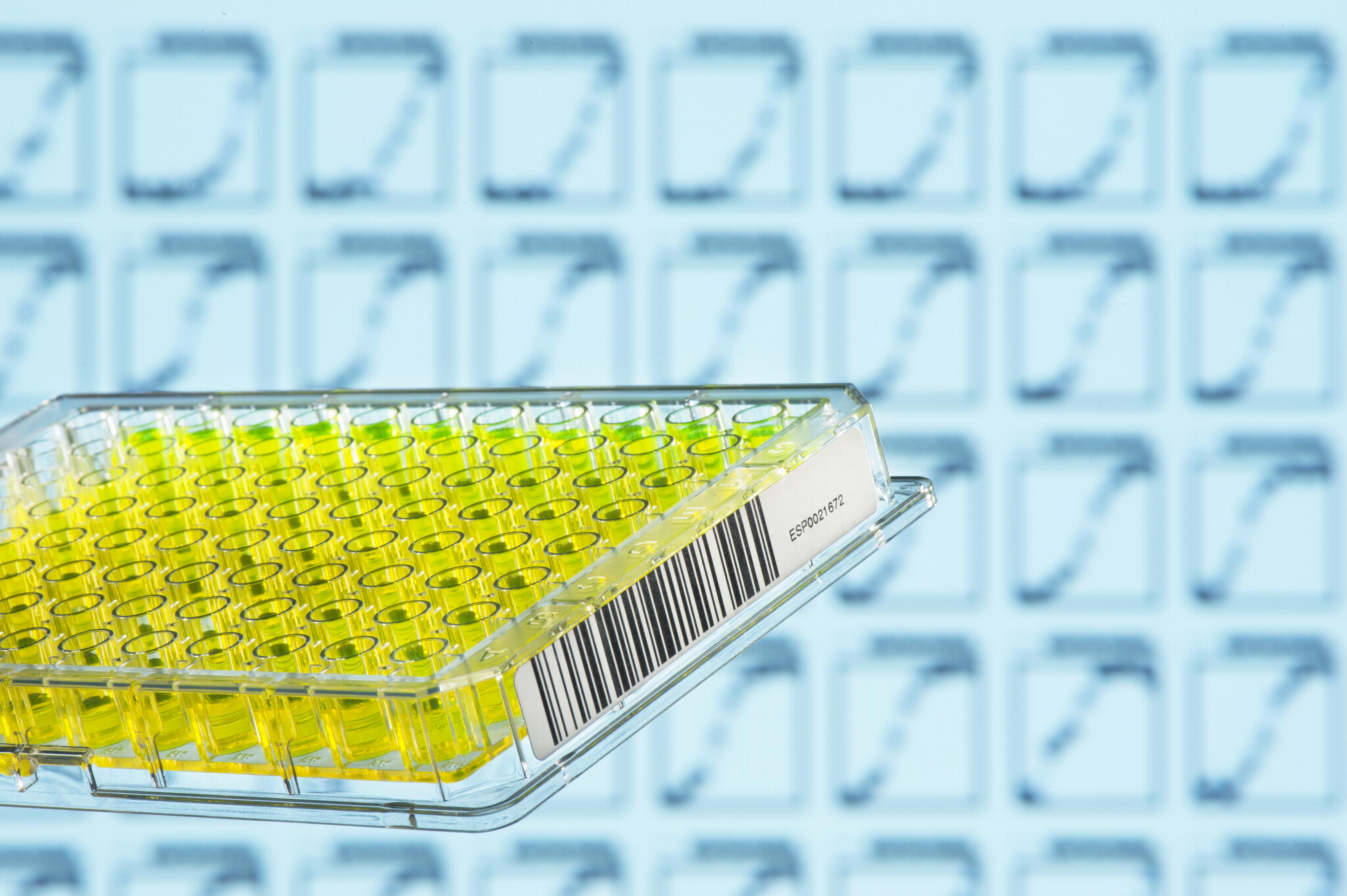 96-well microtiter plate for bioscreening of substances
