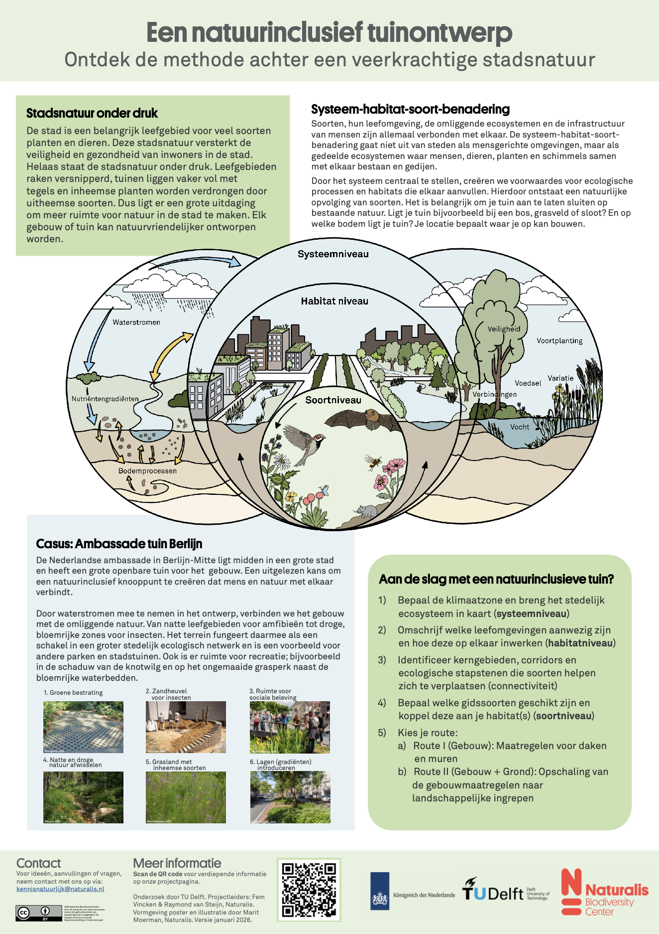 De poster die hoort bij dit project over een natuurinclusief tuinontwerp