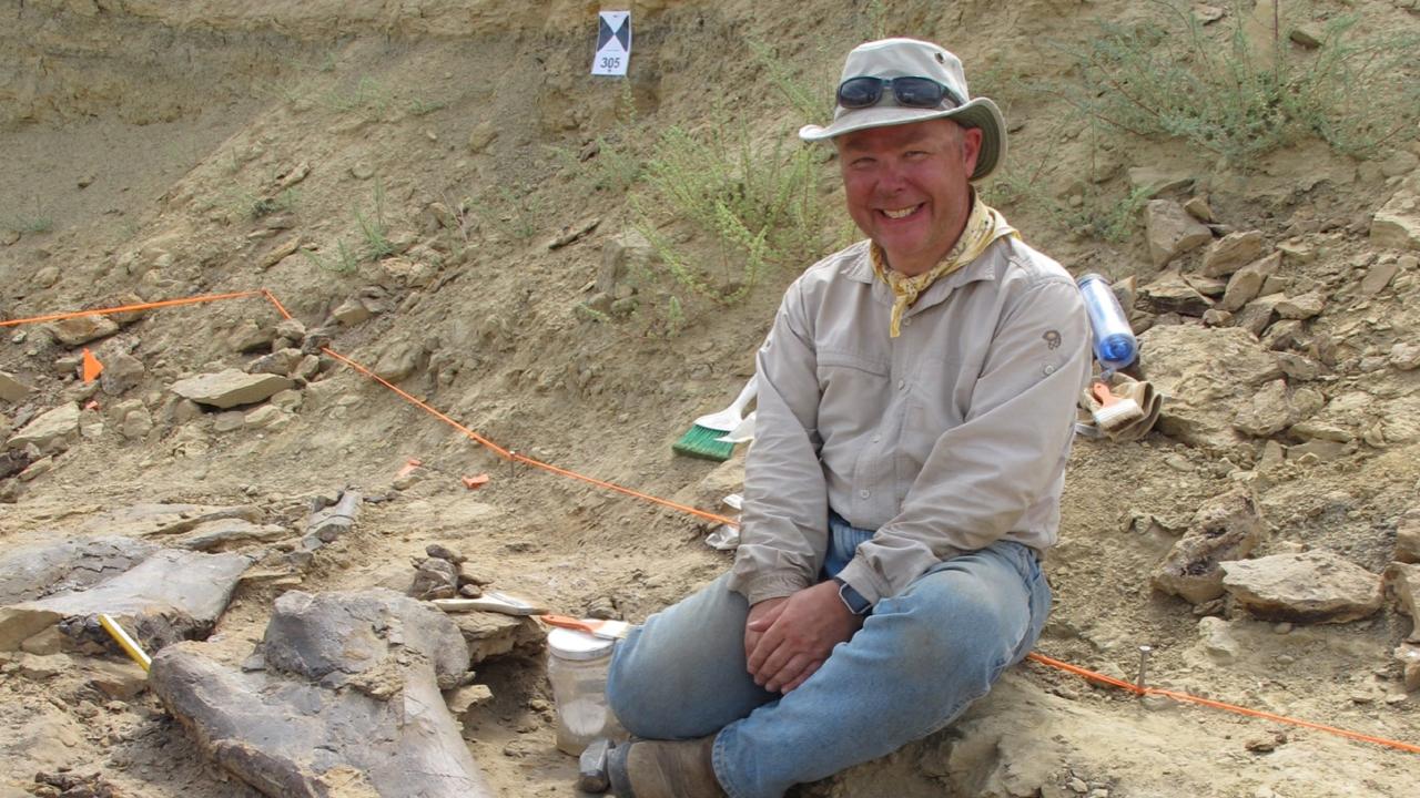 Phil Manning bij de Jurassic Mile