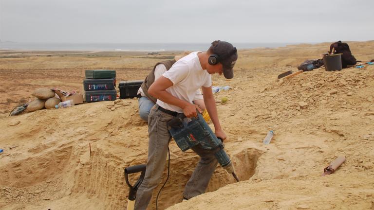 Anne Schulp in het veld