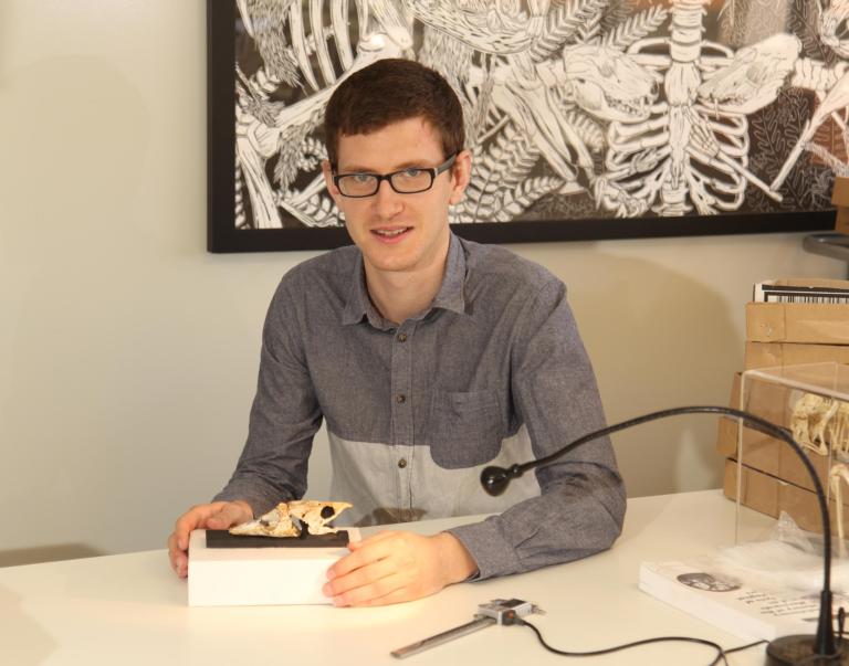 Ben with a fossil fish