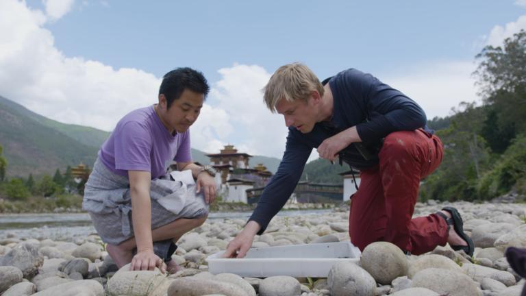 Vincent Kalkman in Bhutan (foto: Bureau Voorlichting/Naturalis)